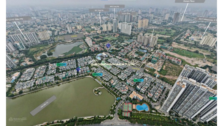 Bán biệt thự kđt Trung Văn vinaconex3 mặt hồ điều hòa DT 196m2 giá rẻ